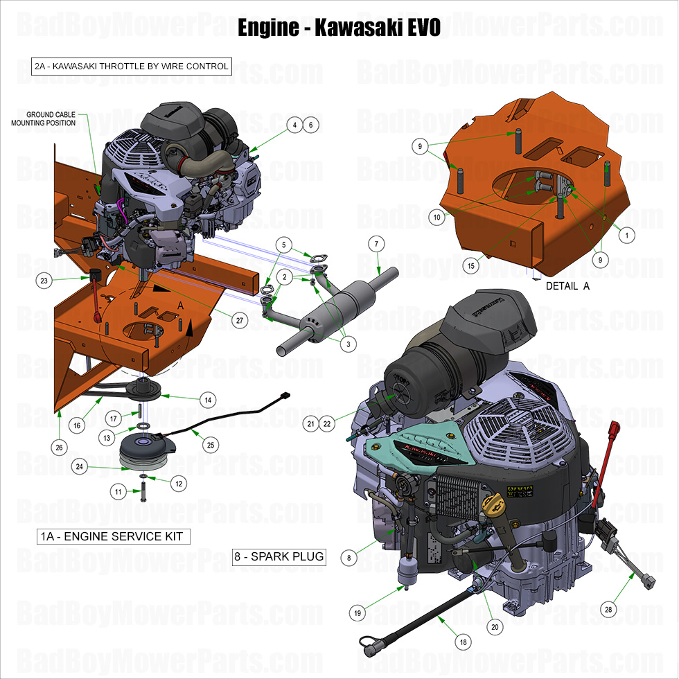 3829 - Bad Boy Mower Parts Lookup > 2025 > Rebel & Rebel X > Engine - Kawasaki EVO EFI